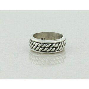 Sterling Silver Ring Rope Band Ring size 5 1/4